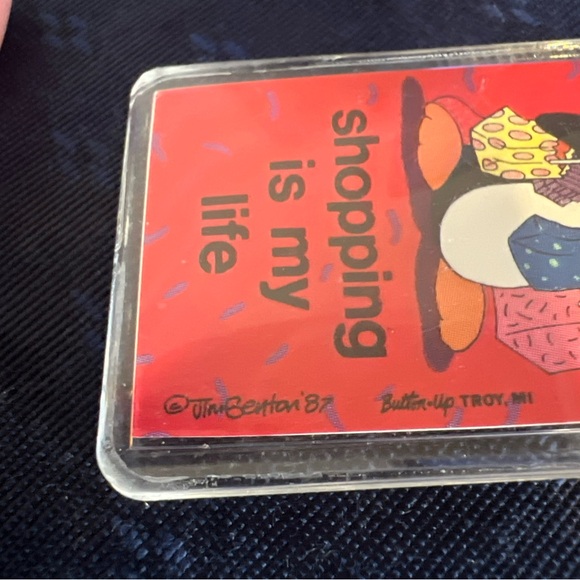 Vintage Jim Benton ‘87 Shopping Is My Life Keychain - Picture 3 of 10